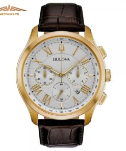 BULOVA MENS WILTON 97B169 - NAM - KÍNH KHOÁNG - DÂY DA - PIN - SIZE 45MM - MÁY THỤY SỸ