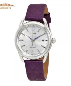 CITIZEN FE6080-03A - NỮ - KÍNH KHOÁNG - DÂY DA - ECO DRIVE - SIZE 34MM - MÁY NHẬT