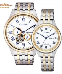 CITIZEN NP1026-86A & PD7136-80A - ĐỒNG HỒ ĐÔI - KÍNH SAPPHIRE - DÂY KIM LOẠI - AUTOMATIC - SIZE 40&29 MM - MÁY NHẬT