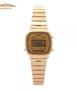 CASIO LA670WGA-9DF - NỮ - KÍNH NHỰA - DÂY KIM LOẠI - PIN - SIZE 24.6MM - MÁY NHẬT