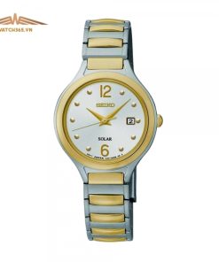 SEIKO SOLAR SUT178 - NỮ - KÍNH KHOÁNG - DÂY KIM LOẠI - PIN - SIZE 28MM - MÁY NHẬT