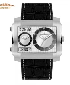 JACQUES LEMANS MADRID ANALOG 1-1708B - NAM - KÍNH KHOÁNG - DÂY DA - PIN - SIZE 46MM - MÁY ÁO