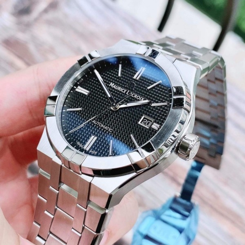 MAURICE LACROIX AIKON AI6008-SS002-330-1 - NAM - KÍNH SAPPHIRE - DÂY KIM LOẠI - AUTOMATIC - SIZE 42MM - MÁY THỤY SỸ - Ảnh 3