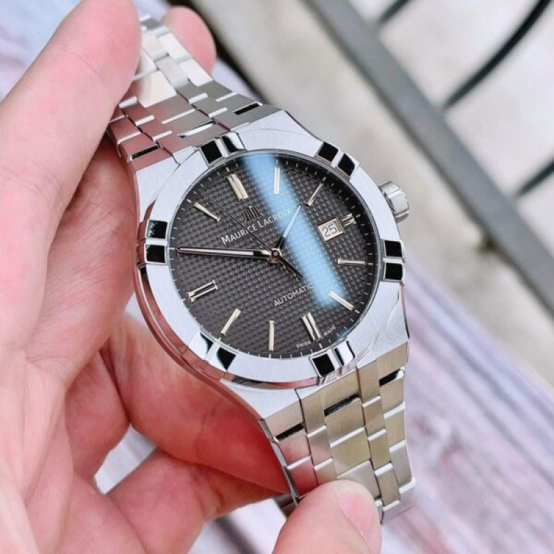 MAURICE LACROIX AIKON AI6008-SS002-330-1 - NAM - KÍNH SAPPHIRE - DÂY KIM LOẠI - AUTOMATIC - SIZE 42MM - MÁY THỤY SỸ - Ảnh 6