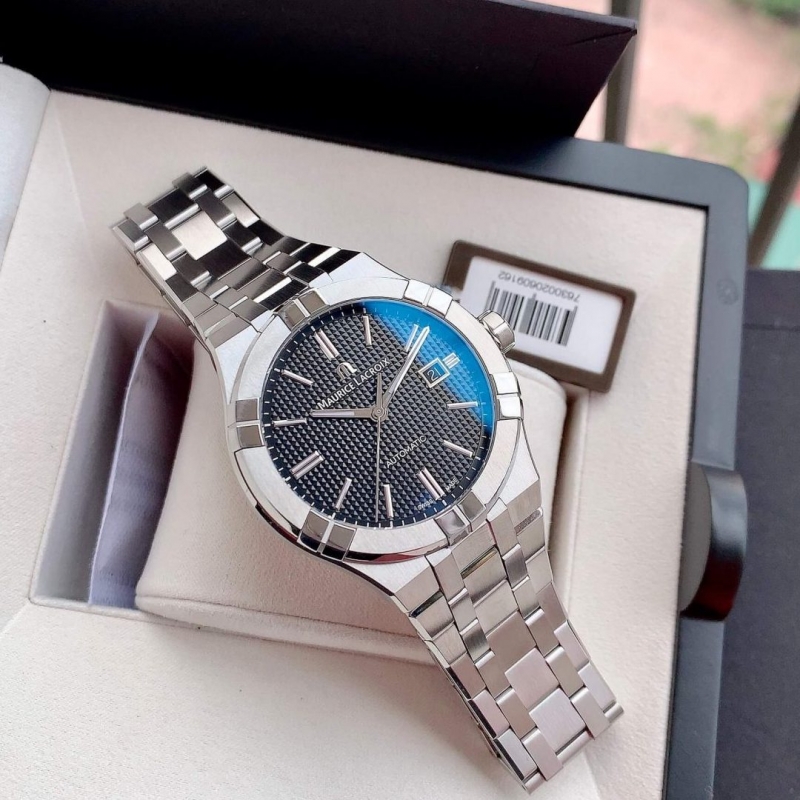 MAURICE LACROIX AIKON AI6008-SS002-330-1 - NAM - KÍNH SAPPHIRE - DÂY KIM LOẠI - AUTOMATIC - SIZE 42MM - MÁY THỤY SỸ - Ảnh 5