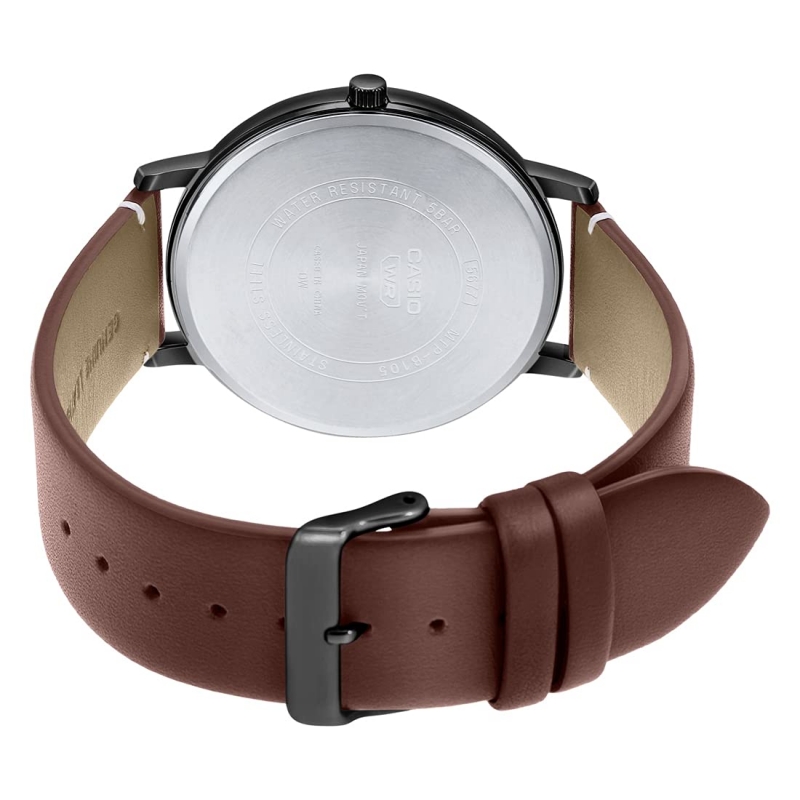 CASIO MTP-B105BL-1AVDF - NAM - KÍNH KHOÁNG - DÂY DA - PIN - SIZE 43MM - MÁY NHẬT - Ảnh 4