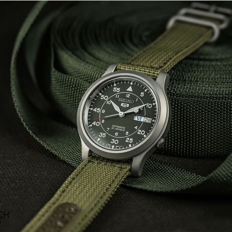 SEIKO 5 SNK805K2 - NAM - KÍNH KHOÁNG - DÂY VẢI - AUTOMATIC - SIZE 37MM - MÁY NHẬT - Ảnh 3