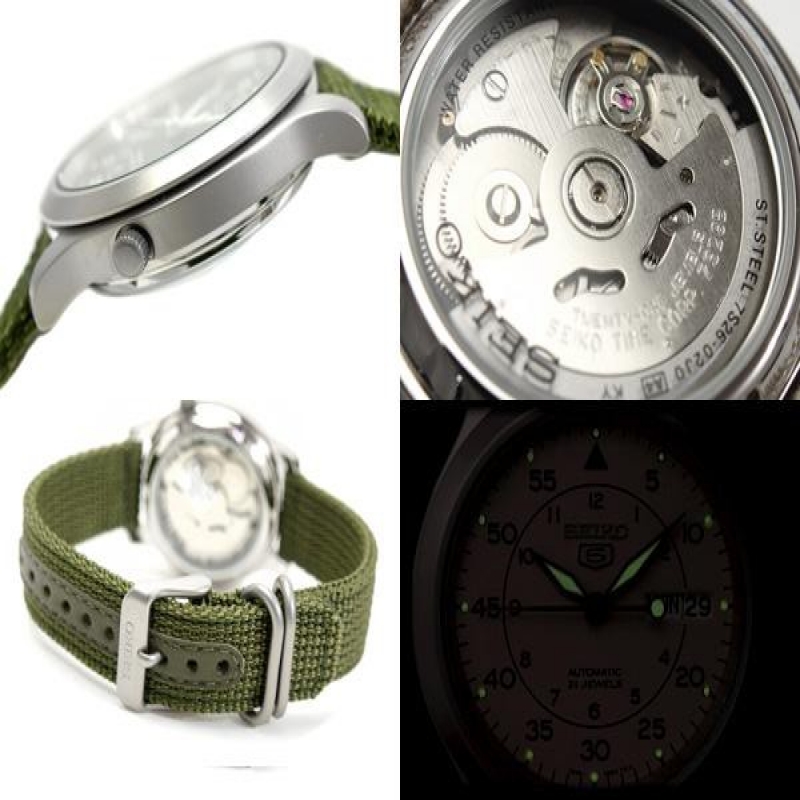 SEIKO 5 SNK805K2 - NAM - KÍNH KHOÁNG - DÂY VẢI - AUTOMATIC - SIZE 37MM - MÁY NHẬT - Ảnh 6