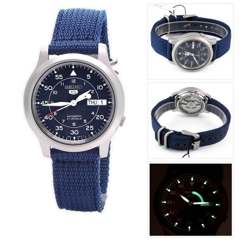 SEIKO 5 SNK807K2 - NAM - KÍNH KHOÁNG - DÂY VẢI - AUTOMATIC - SIZE 37MM - MÁY NHẬT - Ảnh 6