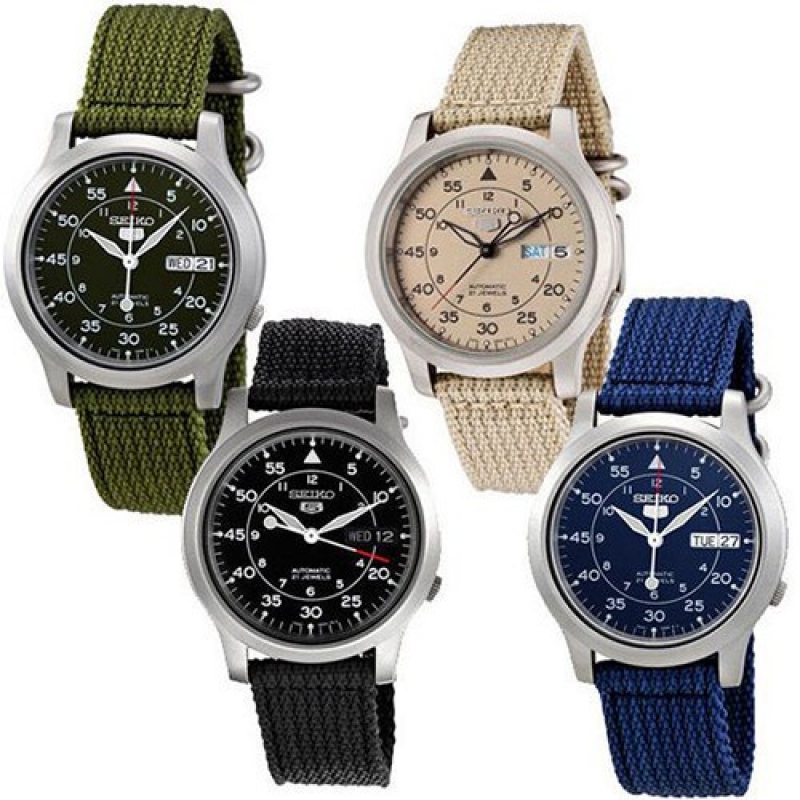 SEIKO 5 SNK807K2 - NAM - KÍNH KHOÁNG - DÂY VẢI - AUTOMATIC - SIZE 37MM - MÁY NHẬT - Ảnh 4