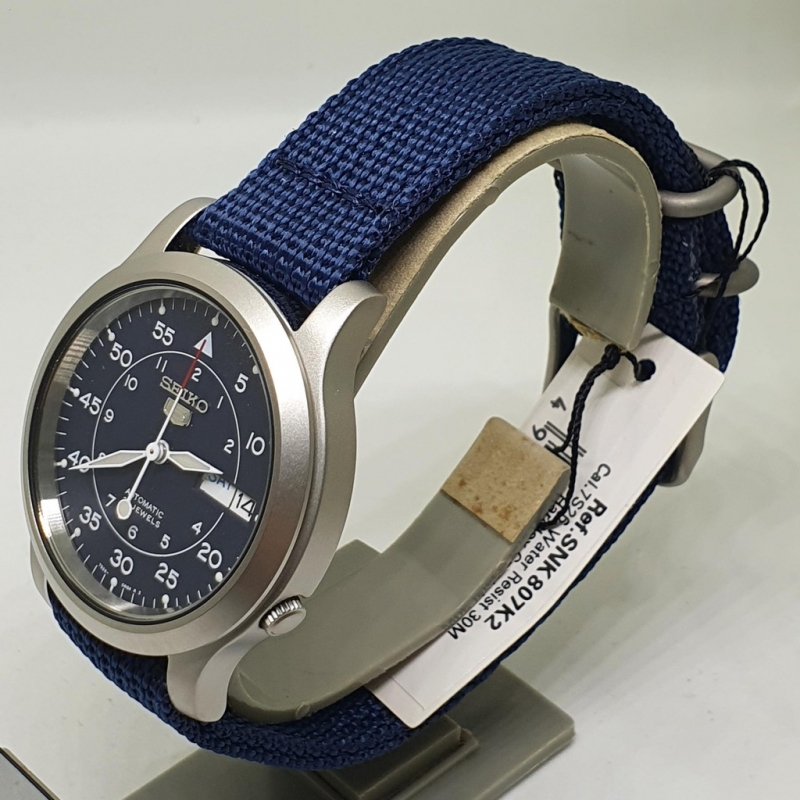 SEIKO 5 SNK807K2 - NAM - KÍNH KHOÁNG - DÂY VẢI - AUTOMATIC - SIZE 37MM - MÁY NHẬT - Ảnh 5