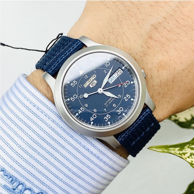 SEIKO 5 SNK807K2 - NAM - KÍNH KHOÁNG - DÂY VẢI - AUTOMATIC - SIZE 37MM - MÁY NHẬT - Ảnh 2