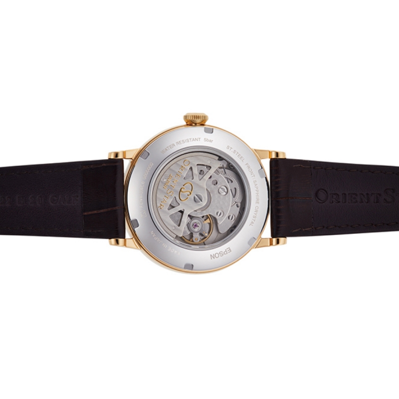 ORIENT STAR ELEGANT RE-AU0001S00B - NAM - KÍNH SAPPHIRE - DÂY DA - AUTOMATIC - SIZE 38.7MM - MÁY NHẬT - Ảnh 5