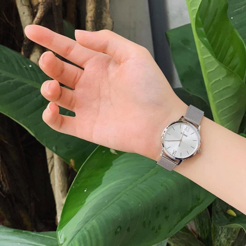 CASIO LTP-E157M-7ADF - NỮ - KÍNH KHOÁNG - DÂY KIM LOẠI - PIN - SIZE 32MM - MÁY NHẬT - Ảnh 2