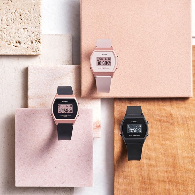 CASIO LW-204-1ADF - NỮ - KÍNH NHỰA - DÂY CAO SU - PIN - SIZE 35MM - MÁY NHẬT - Ảnh 9