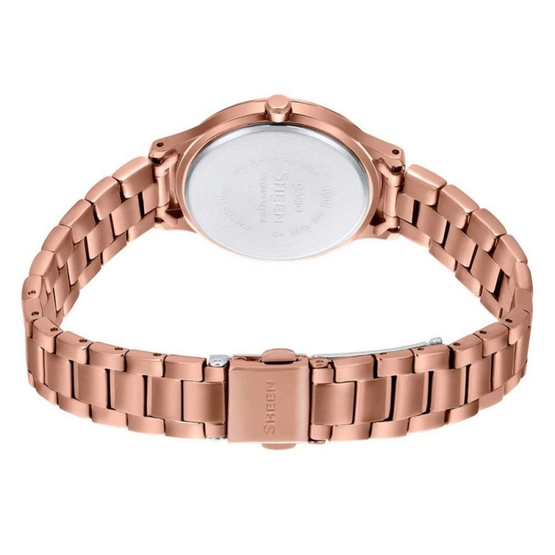 CASIO SHEEN SHE-4532PG-1AUDF - NỮ - KÍNH SAPPHIRE - DÂY KIM LOẠI - PIN - SIZE 35MM - MÁY NHẬT - Ảnh 4