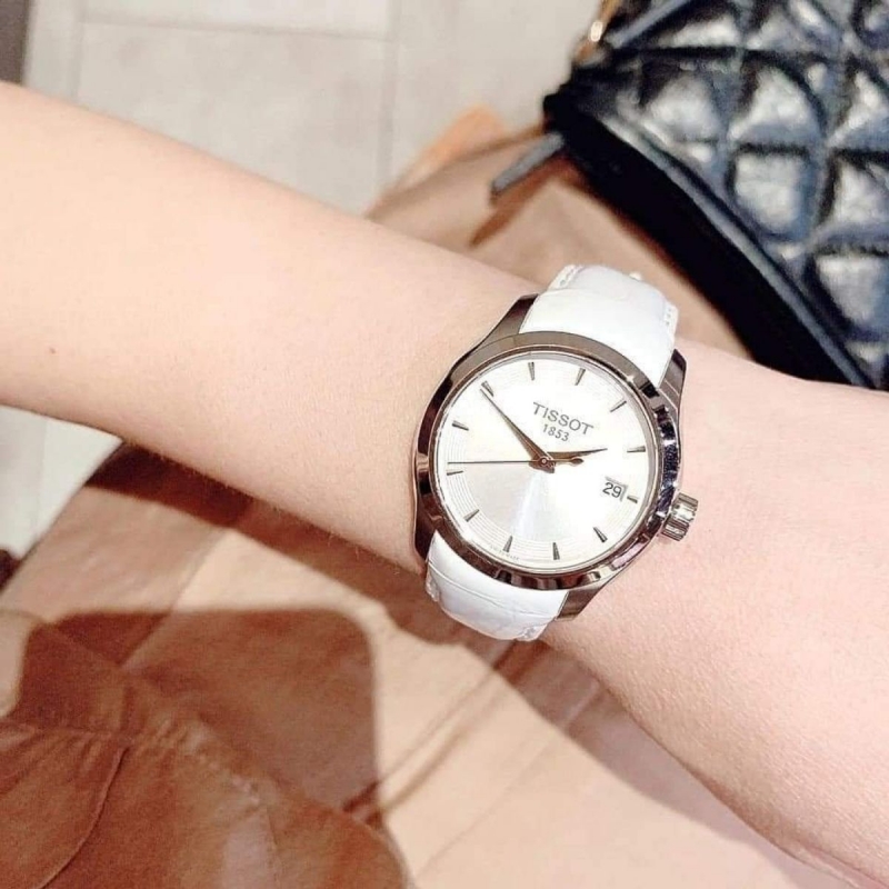 TISSOT T035.210.16.031.00 - NỮ - KÍNH SAPPHIRE - DÂY DA - PIN - SIZE 32MM - MÁY THỤY SỸ - Ảnh 6