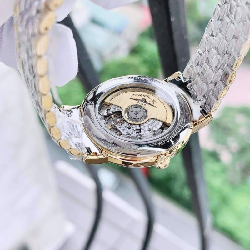 LONGINES PRESENCE BLACKGOLD L4.921.2.52.7 - NAM - KÍNH SAPPHIRE - DÂY KIM LOẠI - AUTOMATIC - SIZE 38.5MM - MÁY THỤY SỸ - Ảnh 6