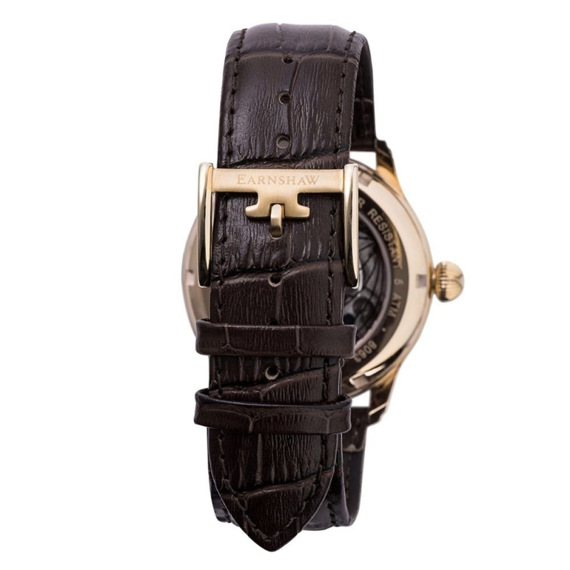 THOMAS EARNSHAW LONGITUDE SKELETON ES-8063-06 - NAM - KÍNH KHOÁNG - DÂY DA - AUTOMATIC - SIZE 44MM - MÁY ANH QUỐC - Ảnh 8