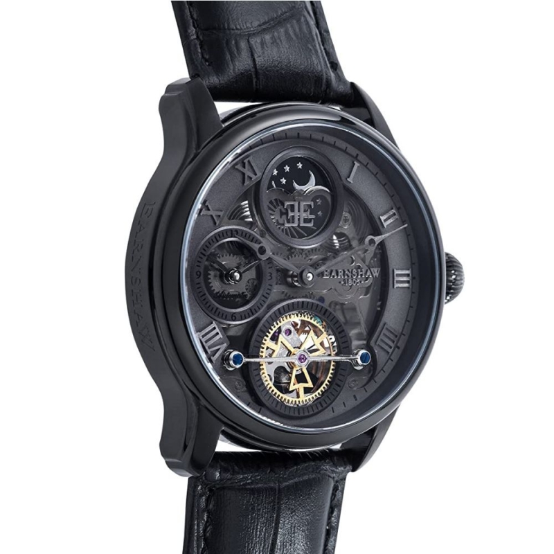 THOMAS EARNSHAW LONGITUDE SKELETON ES-8063-03 - NAM - KÍNH KHOÁNG - DÂY DA - AUTOMATIC - SIZE 44MM - MÁY ANH QUỐC - Ảnh 3