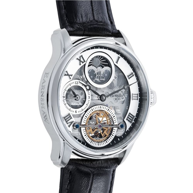 THOMAS EARNSHAW LONGITUDE SKELETON ES-8063-01 - NAM - KÍNH KHOÁNG - DÂY DA - AUTOMATIC - SIZE 44MM - MÁY ANH QUỐC - Ảnh 4