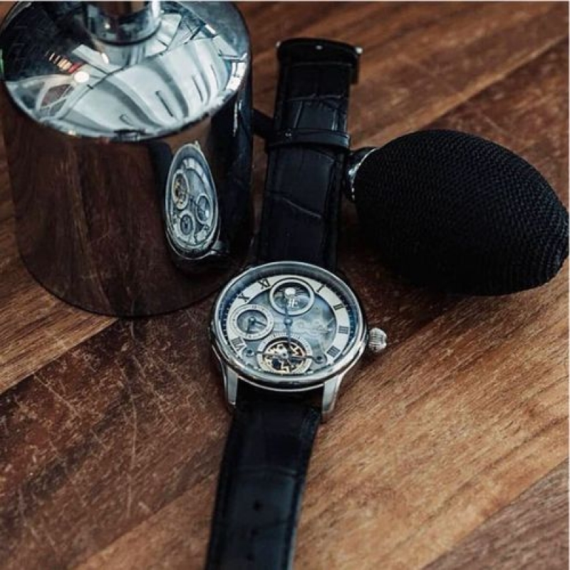 THOMAS EARNSHAW LONGITUDE SKELETON ES-8063-01 - NAM - KÍNH KHOÁNG - DÂY DA - AUTOMATIC - SIZE 44MM - MÁY ANH QUỐC - Ảnh 3