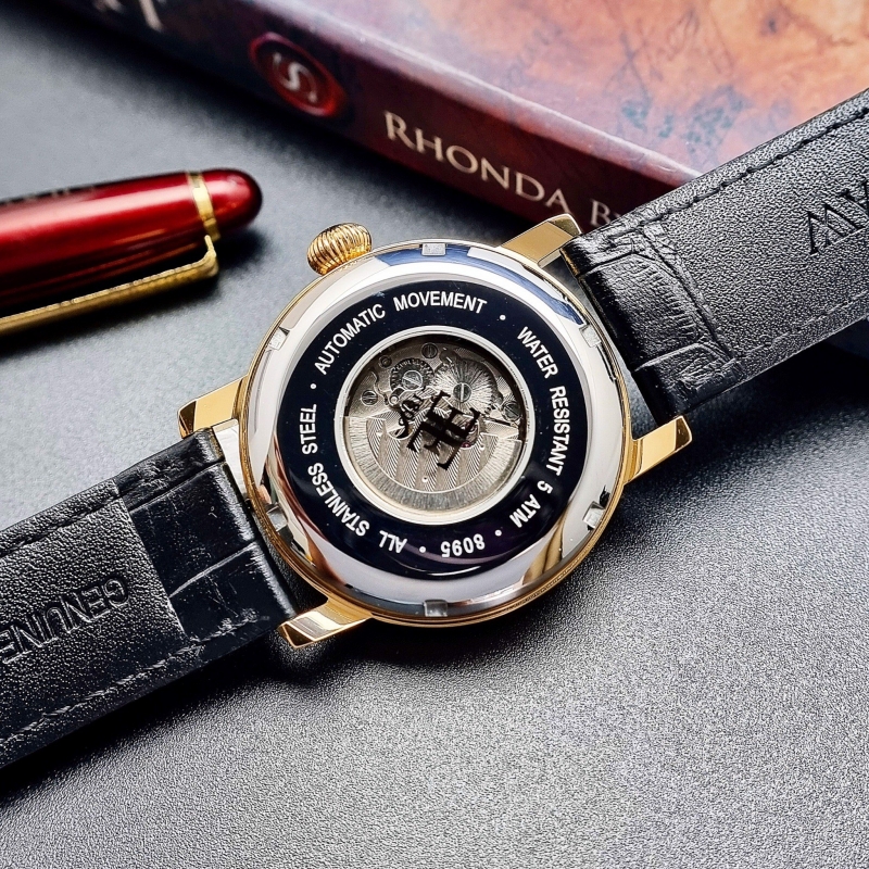 THOMAS EARNSHAW WESTMINTER ES-8095-02 - NAM - KÍNH KHOÁNG - DÂY DA - AUTOMATIC - SIZE 42MM - MÁY ANH QUỐC - Ảnh 4