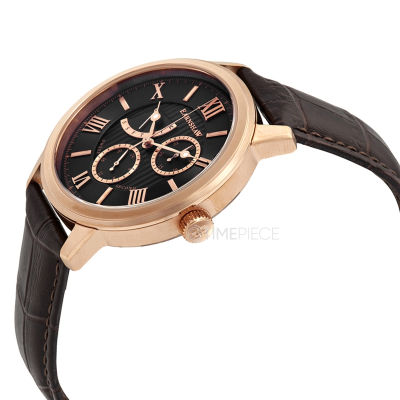 THOMAS EARNSHAW CORNWALL MULTI FUNCTION ES-8060-04 - NAM - KÍNH KHOÁNG - DÂY DA - PIN - SIZE 42MM - MÁY ANH QUỐC - Ảnh 5
