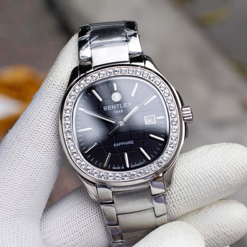 BENTLEY BL1869-101MWBI - NAM - KÍNH SAPPHIRE - DÂY KIM LOẠI - PIN - SIZE 40MM - MÁY ĐỨC - Ảnh 6