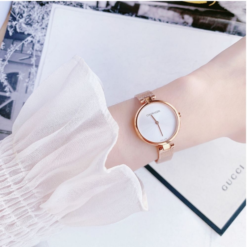CALVIN KLEIN AUTHENTIC K8G23626 - NỮ - KÍNH KHOÁNG - DÂY KIM LOẠI - PIN - SIZE 28MM - MÁY THỤY SỸ - Ảnh 2