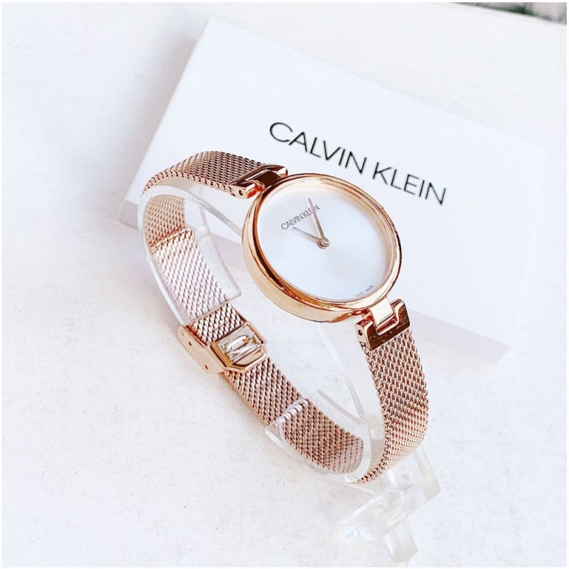 CALVIN KLEIN AUTHENTIC K8G23626 - NỮ - KÍNH KHOÁNG - DÂY KIM LOẠI - PIN - SIZE 28MM - MÁY THỤY SỸ - Ảnh 9