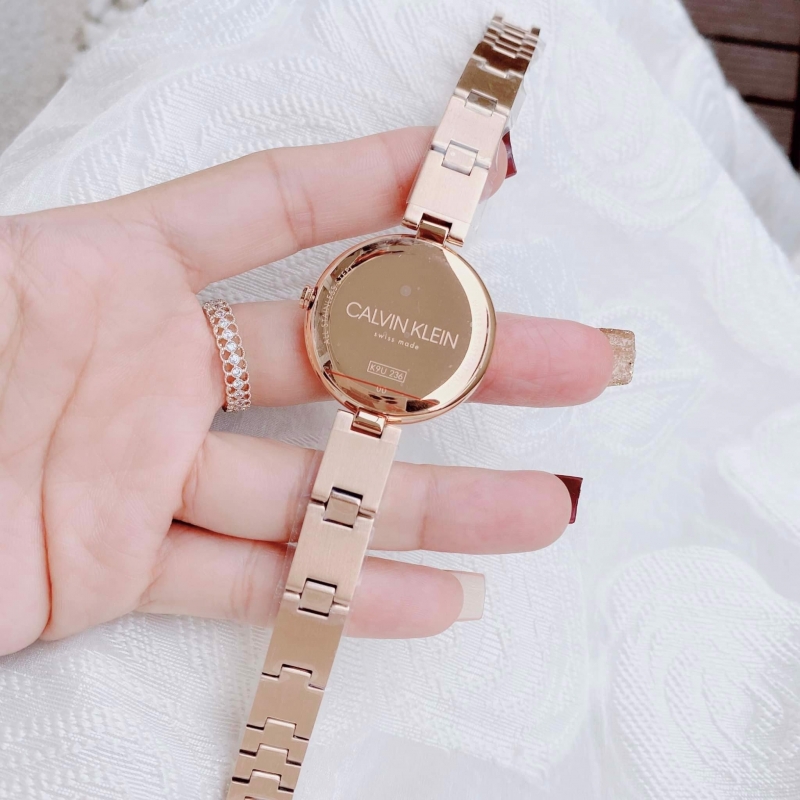 CALVIN KLEIN K9U23646 - NỮ - KÍNH KHOÁNG - DÂY KIM LOẠI - PIN - SIZE 32MM - MÁY THỤY SỸ - Ảnh 3