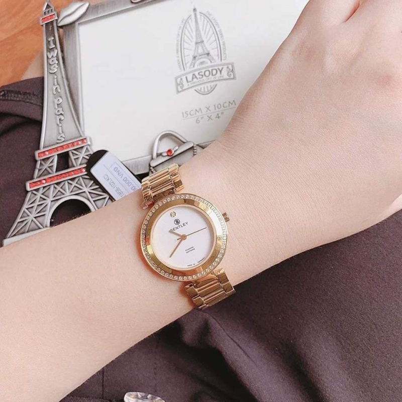 BENTLEY BL1858-102LKCI - NỮ - KÍNH SAPPHIRE - DÂY KIM LOẠI - PIN - SIZE 32MM - MÁY ĐỨC - Ảnh 2