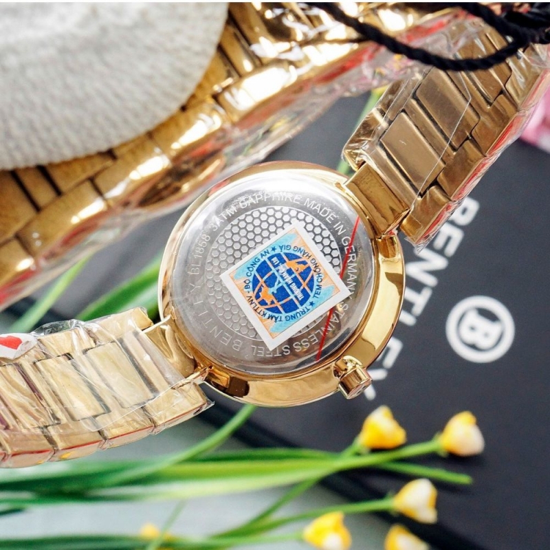 BENTLEY BL1858-102LKCI - NỮ - KÍNH SAPPHIRE - DÂY KIM LOẠI - PIN - SIZE 32MM - MÁY ĐỨC - Ảnh 5
