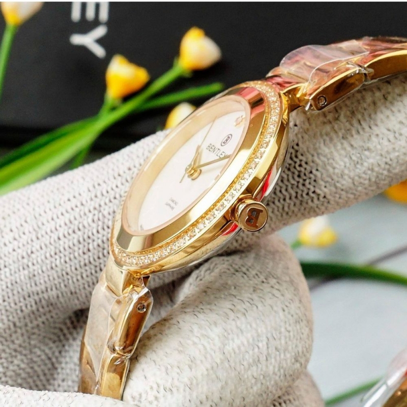 BENTLEY BL1858-102LKCI - NỮ - KÍNH SAPPHIRE - DÂY KIM LOẠI - PIN - SIZE 32MM - MÁY ĐỨC - Ảnh 7