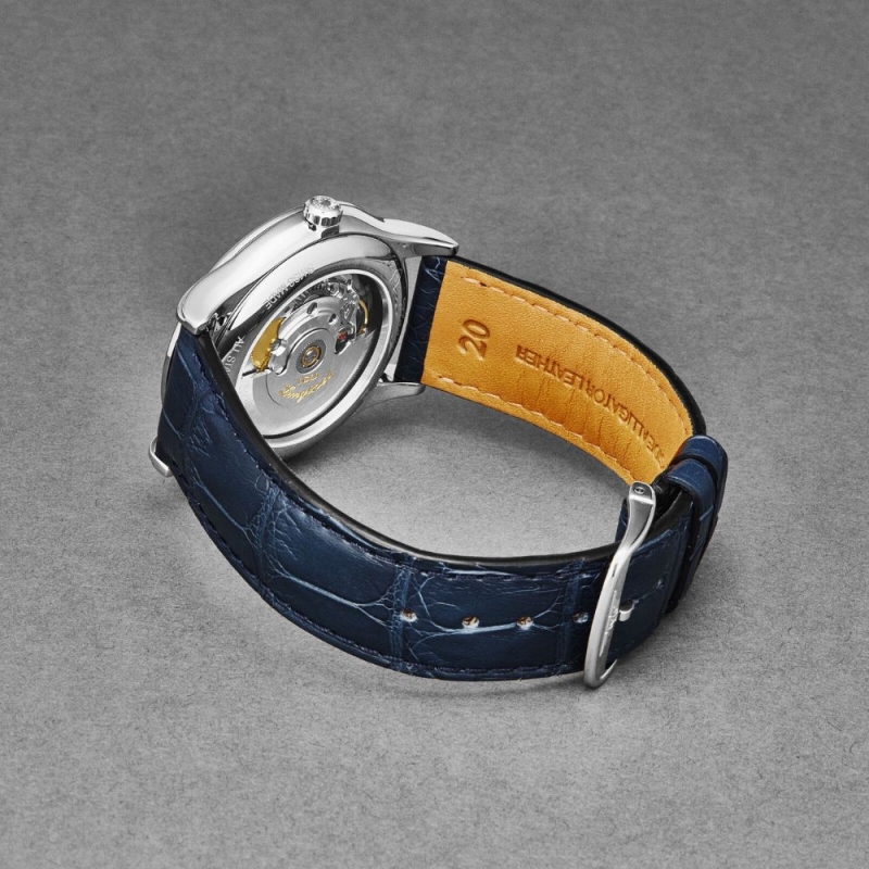 LONGINES FLAGSHIP L4.974.4.92.2 - NAM - KÍNH SAPPHIRE - DÂY DA - AUTOMATIC - SIZE 38.5MM - MÁY THỤY SỸ - Ảnh 5