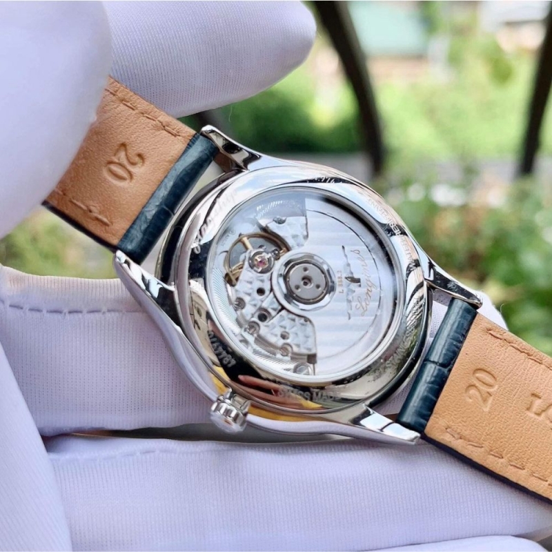 LONGINES FLAGSHIP L4.974.4.92.2 - NAM - KÍNH SAPPHIRE - DÂY DA - AUTOMATIC - SIZE 38.5MM - MÁY THỤY SỸ - Ảnh 7