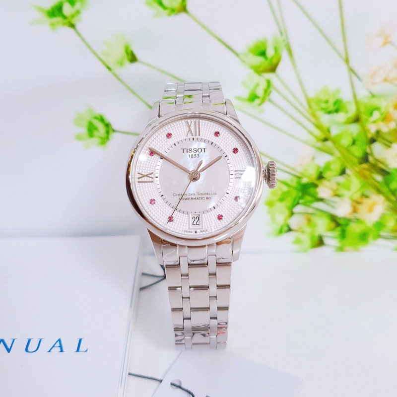 TISSOT CHEMIN DES TOURELLES T099.207.11.113.00 - NỮ - KÍNH SAPHIRE - DÂY KIM LOẠI - AUTOMATIC - SIZE 32MM - MÁY THỤY SỸ - Ảnh 5