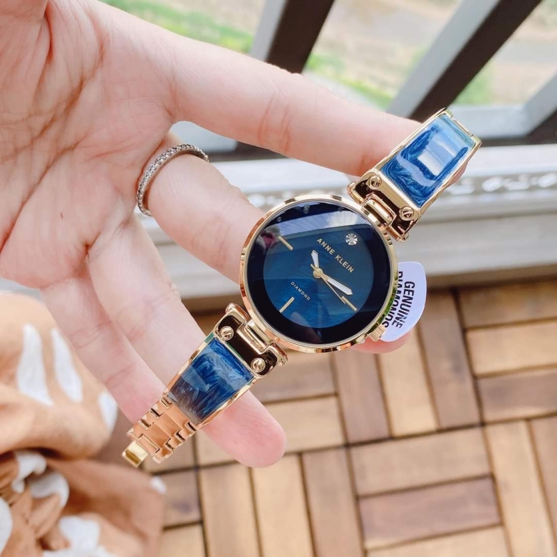 ANNE KLEIN AK2512NVGB - NỮ - KÍNH KHOÁNG - DÂY KIM LOẠI - PIN - SIZE 34MM - MÁY HOA KỲ - Ảnh 4