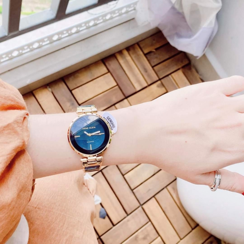 ANNE KLEIN AK2512NVGB - NỮ - KÍNH KHOÁNG - DÂY KIM LOẠI - PIN - SIZE 34MM - MÁY HOA KỲ - Ảnh 2
