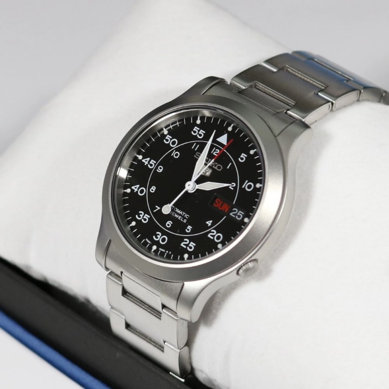 SEIKO 5 SNK809K1 - NAM - KÍNH KHOÁNG - DÂY KIM LOẠI - AUTOMATIC - SIZE 37MM - MÁY NHẬT - Ảnh 4