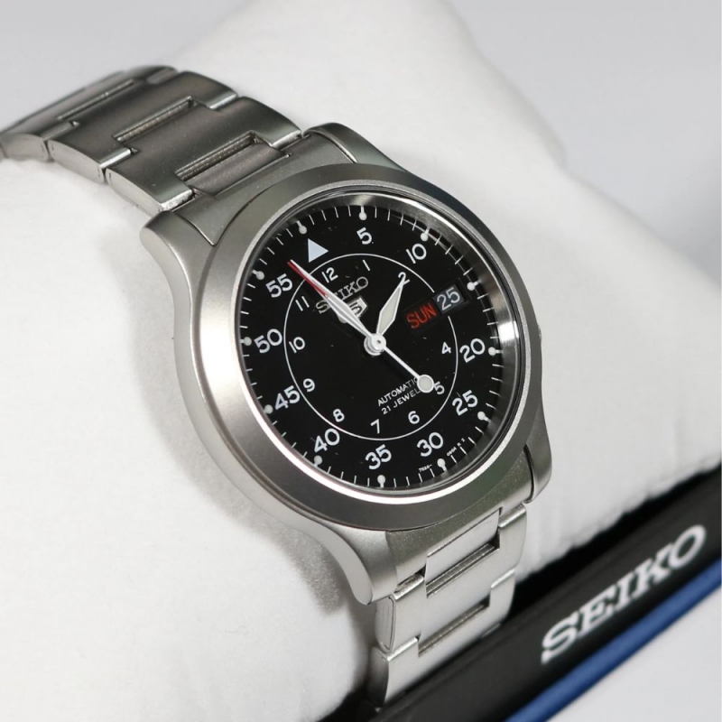SEIKO 5 SNK809K1 - NAM - KÍNH KHOÁNG - DÂY KIM LOẠI - AUTOMATIC - SIZE 37MM - MÁY NHẬT - Ảnh 5