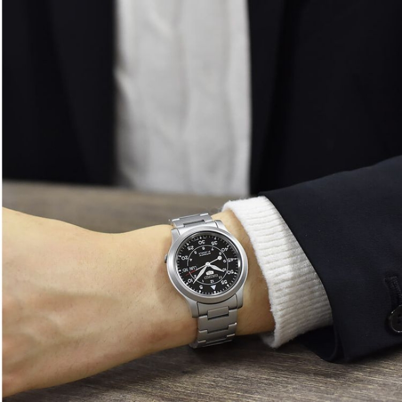 SEIKO 5 SNK809K1 - NAM - KÍNH KHOÁNG - DÂY KIM LOẠI - AUTOMATIC - SIZE 37MM - MÁY NHẬT - Ảnh 2