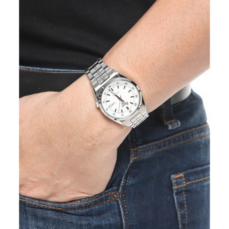 SEIKO 5 SNK559J1 - NAM - KÍNH KHOÁNG - DÂY KIM LOẠI - AUTOMATIC - SIZE 37MM - MÁY NHẬT - Ảnh 2