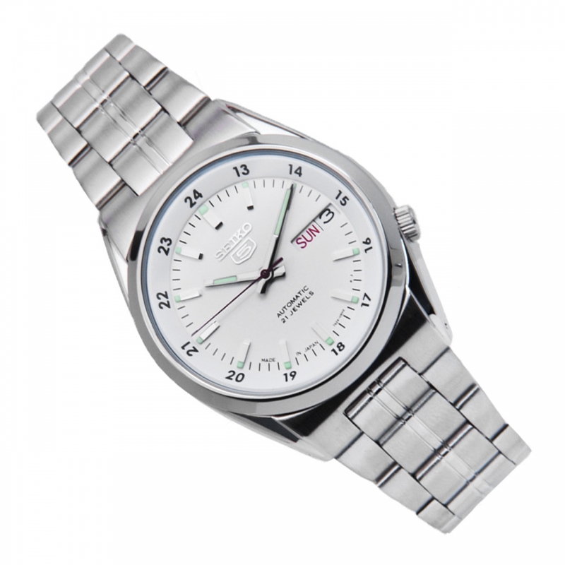 SEIKO 5 SNK559J1 - NAM - KÍNH KHOÁNG - DÂY KIM LOẠI - AUTOMATIC - SIZE 37MM - MÁY NHẬT - Ảnh 4