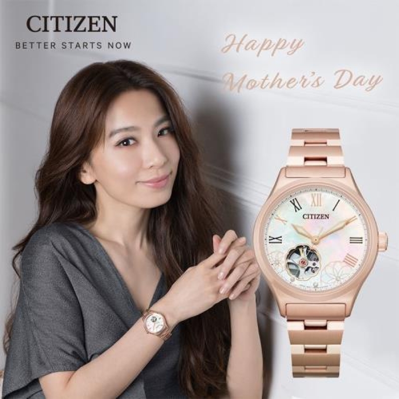 CITIZEN MECHANICAL FLOWER PC1007-81D - NỮ - KÍNH SAPPHIRE- DÂY KIM LOẠI - AUTOMATIC - SIZE 34MM - MÁY NHẬT - Ảnh 3