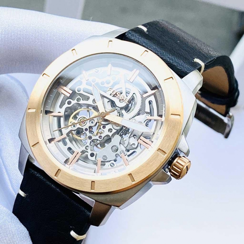 FOSSIL PRIVATEER SPORT BQ2428 - NAM - KÍNH KHOÁNG - DÂY DA - AUTOMATIC - SIZE 45MM - MÁY HOA KỲ - Ảnh 4