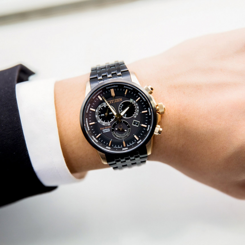 CITIZEN PERPETUAL CALENDAR BL8156-12E - NAM - KÍNH SAPPHIRE - DÂY DA - ECO DRIVE - SIZE 42MM - MÁY NHẬT - Ảnh 2
