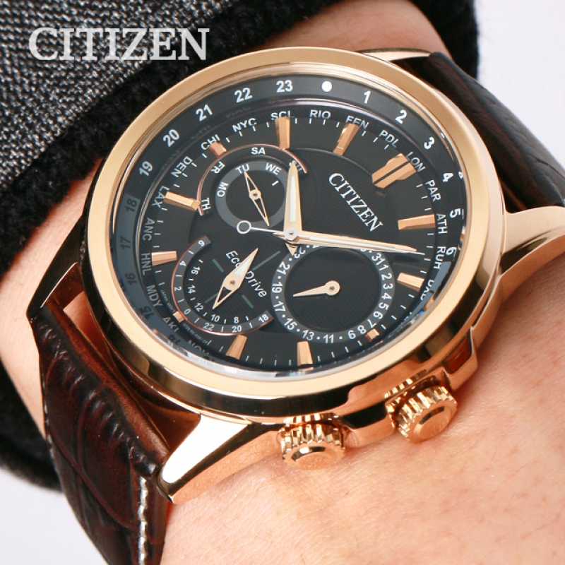 CITIZEN BU2023-12E - NAM - KÍNH KHOÁNG - DÂY DA - ECO DRIVE - SIZE 44MM - MÁY NHẬT - Ảnh 4