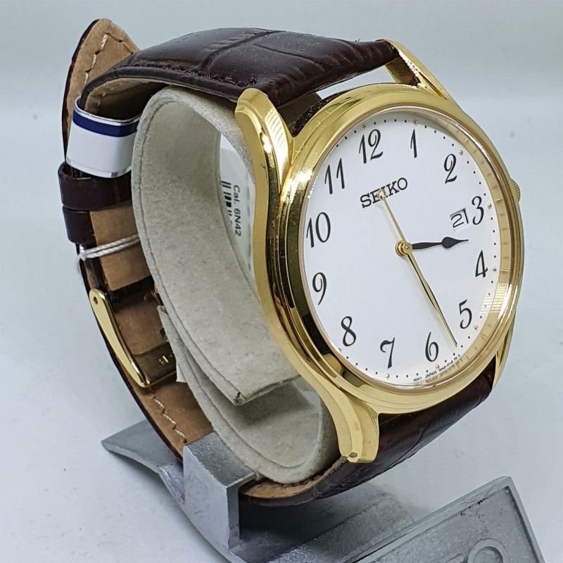 SEIKO SUR036P1 & SUR890P1 - ĐỒNG HỒ ĐÔI - KÍNH KHOÁNG - DÂY DA - PIN - SIZE 41&28 MM - MÁY NHẬT - Ảnh 4